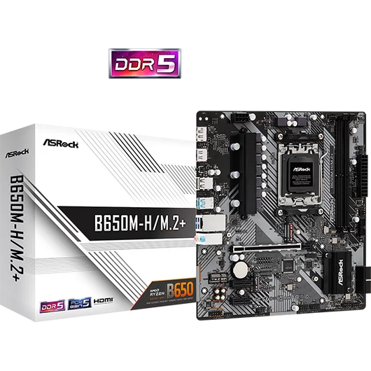 ASROCK Alaplap AM5 B650M-H/M.2+ AMD B650, mATX