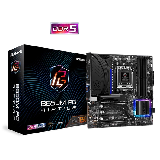 ASROCK Alaplap AM5 B650M PG RIPTIDE AMD B650, mATX