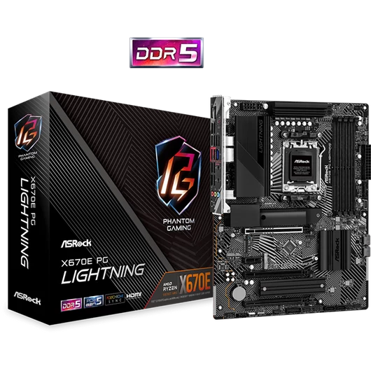 ASROCK Alaplap AM5 X670E PG LIGHTNING AMD X670, ATX