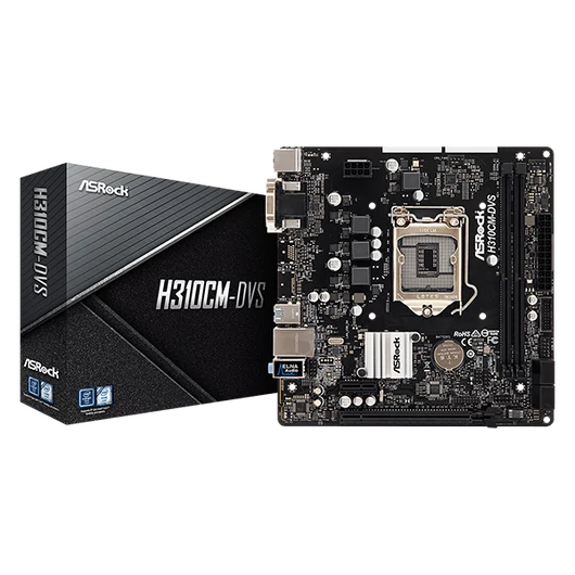 ASROCK Alaplap S1151 H310CM-DVS INTEL H310C, mATX