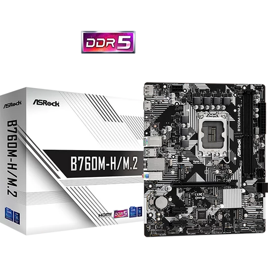 ASROCK Alaplap S1700 B760M-H/M.2 INTEL B760, mATX