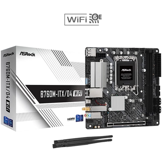 ASROCK Alaplap S1700 B760M-ITX/D4 WIFI INTEL B760, mITX