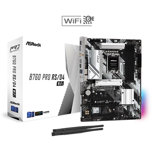 ASROCK Alaplap S1700 B760 PRO RS/D4 WIFI INTEL B760, ATX