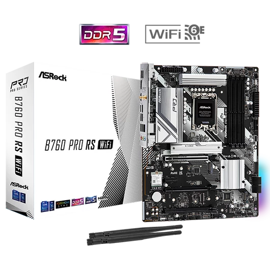 ASROCK Alaplap S1700 B760 PRO RS WIFI INTEL B760, ATX