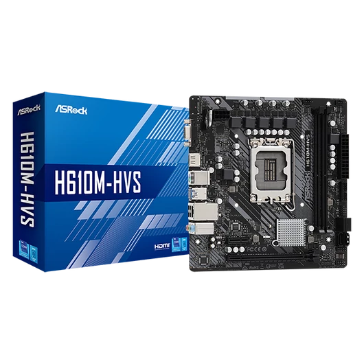 ASROCK Alaplap S1700 H610M-HVS INTEL H610, mATX
