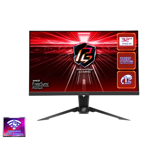 ASROCK PG32QF2B Gaming Monitor 31.5" VA, 2560x1440, HDMI/Displayport, 165Hz, HDR