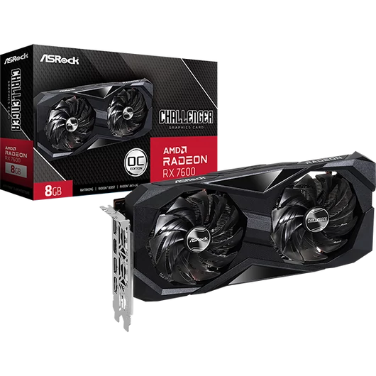ASROCK Videokártya PCI-Ex16x AMD RX 7600 CHALLENGER 8GB DDR6 OC