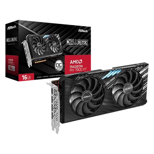 ASROCK Videokártya PCI-Ex16x AMD RX 7800XT CHALLENGER 16GB DDR6 OC