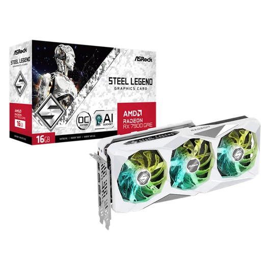 ASROCK Videokártya PCI-Ex16x AMD RX 7900GRE STEEL LEGEND 16GB DDR6 OC