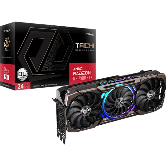 ASROCK Videokártya PCI-Ex16x AMD RX 7900XTX TAICHI 24GB DDR6 OC