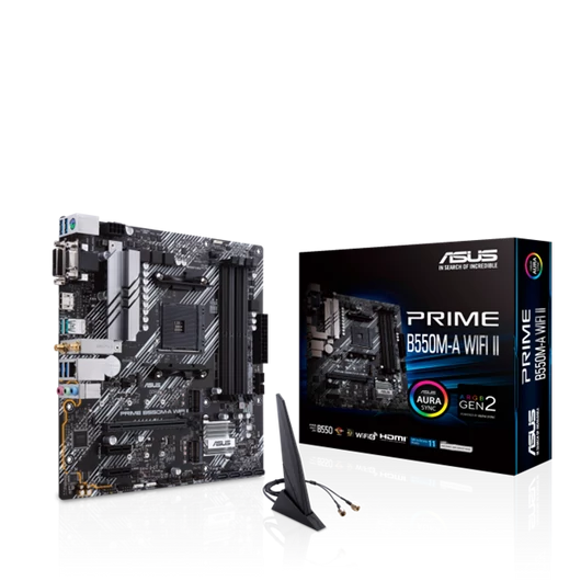 ASUS Alaplap AM4 PRIME B550M-A WIFI II AMD B550, mATX