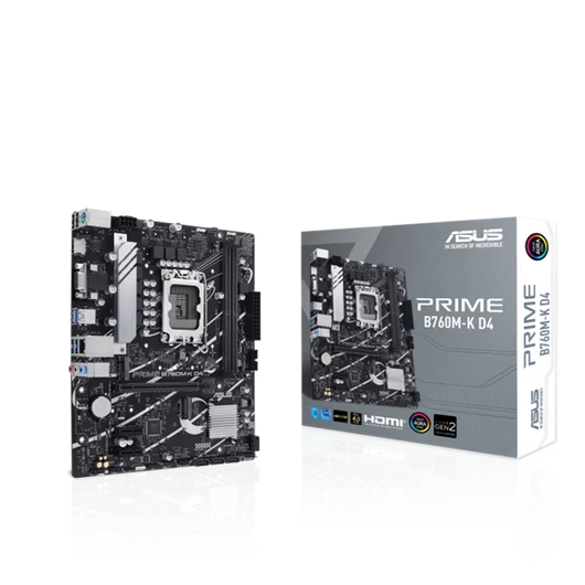ASUS Alaplap S1700 PRIME B760M-K D4 INTEL B760, mATX