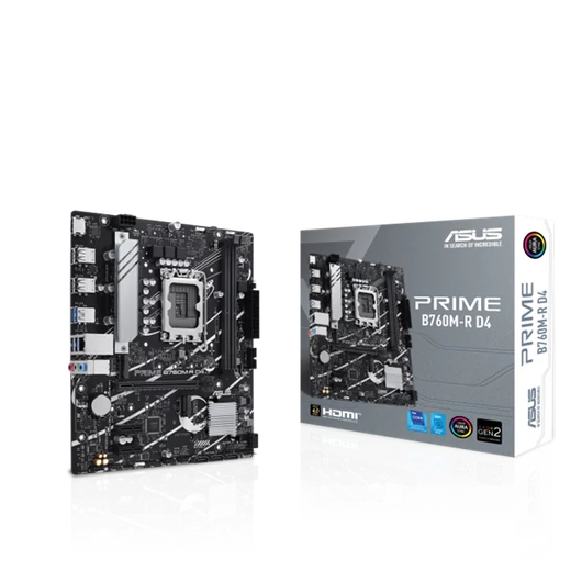 ASUS Alaplap S1700 PRIME B760M-R D4 INTEL B760, mATX