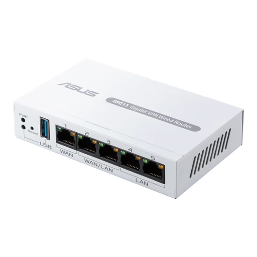 ASUS ExpertWiFi Vezetékes VPN Router 1xWAN(1000Mbps) + 2xWAN/LAN(1000Mbps) +  2xLAN(1000Mbps) + 1xUSB, EBG15