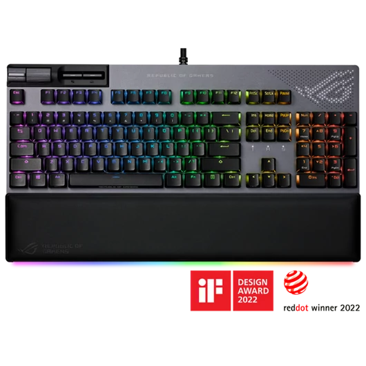 ASUS Vezetékes Billentyűzet ROG STRIX FLARE II ANIMATE USB, Fekete, Mechanikus