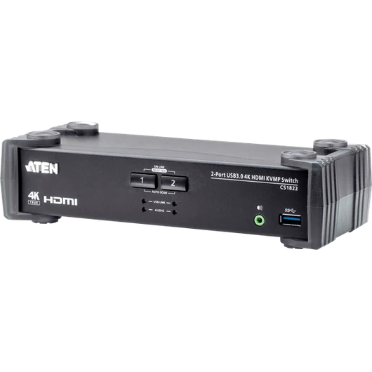 ATEN KVMP Switch USB 3.0, 4K HDMI, Dual Di splay, 2 port