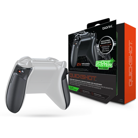BIONIK XBOX One Kiegészítő Quickshot Pro Kontroller Ravasz csomag fekete & szürke, BNK-9011