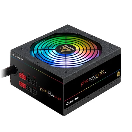 CHIEFTEC Tápegység Moduláris, Photon Gold 650W, 14cm, RGB világítás, ATX BOX