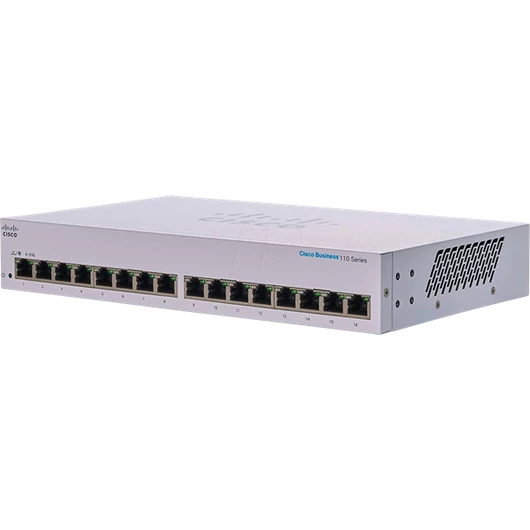 CISCO Switch 16x1000Mbps, Fémházas Rackes - CBS110-16T-EU
