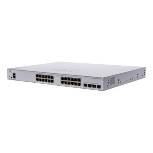 CISCO Switch 24x1000Mbps + 4x1000Mbps SFP, Fémházas Rackes, Menedzselhető - CBS250-24T-4G-EU