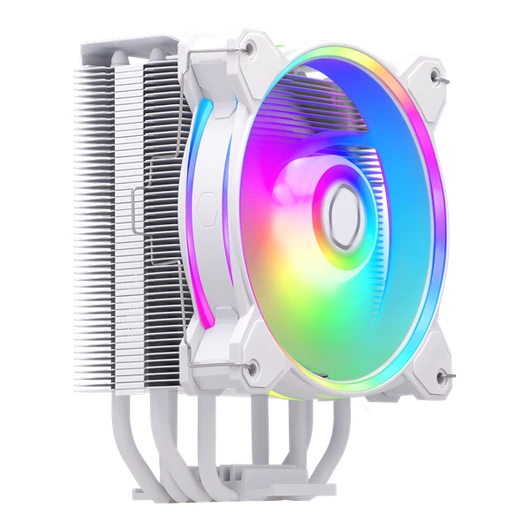 COOLER MASTER CPU hűtő HYPER 212 HALO WHITE ARGB, LGA1700 támogatással, fehér