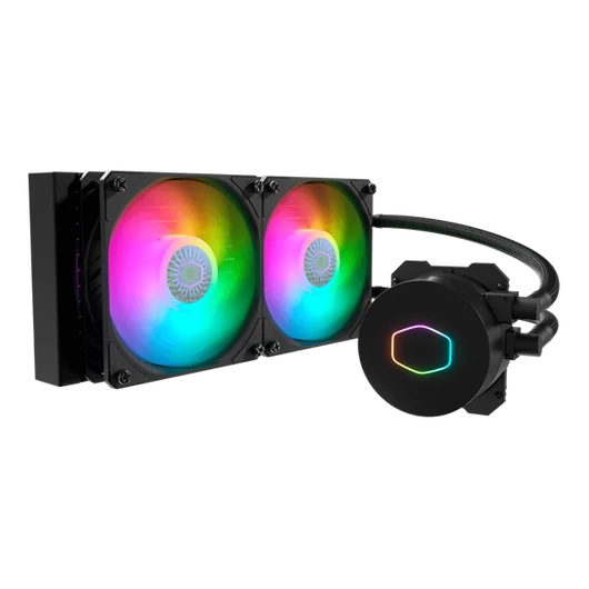 COOLER MASTER CPU hűtő MASTERLIQUID ML240L ARGB V2 (vízhűtés), LGA1700 támogatással, fekete