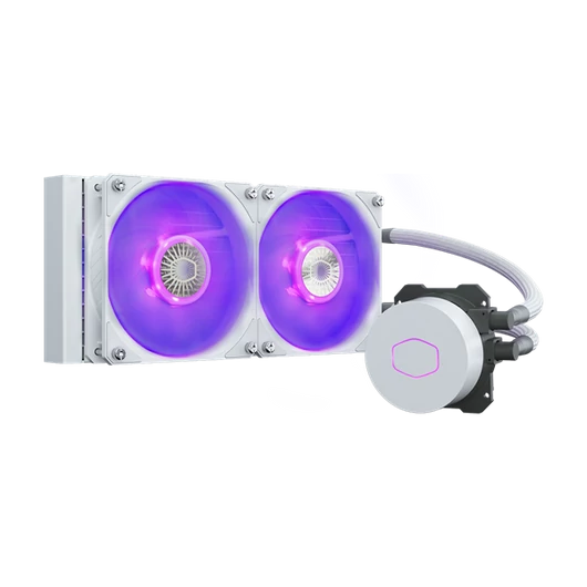 COOLER MASTER CPU hűtő MASTERLIQUID ML240L V2 RGB (vízhűtés) + Kontroller, LGA1700 támogatással, fehér