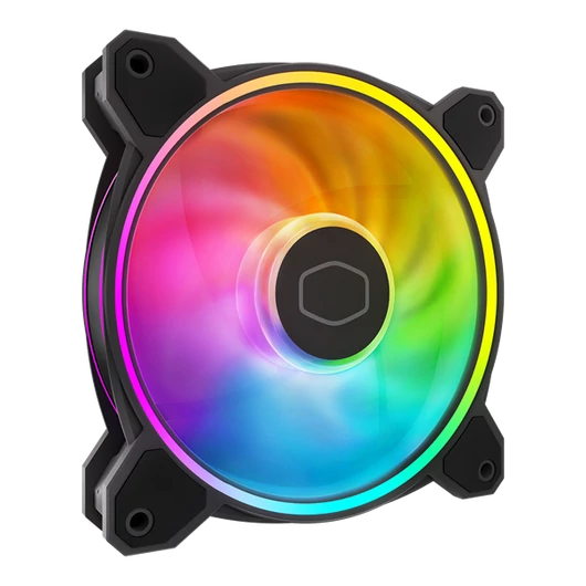 COOLER MASTER Rendszerhűtő Ventilátor MASTERFAN MF120 HALO2,  ARGB, 12cm, fekete