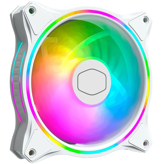 COOLER MASTER Rendszerhűtő Ventilátor MASTERFAN MF120 HALO WHITE EDITION, Gen2 RGB, fehér