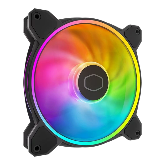 COOLER MASTER Rendszerhűtő Ventilátor MASTERFAN MF140 HALO2, ARGB Gen2, 14cm, fekete