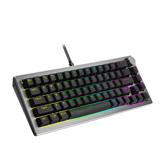 COOLER MASTER Vezetékes Billentyűzet CK720 65% RGB Mechanikus Gaming, White Switch, magyar, szürke