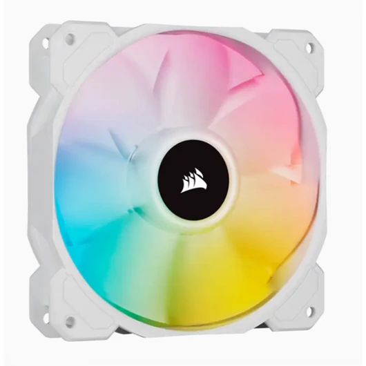 CORSAIR Rendszerhűtő Ventilátor, iCUE SP120 RGB ELITE, 12cm, fehér