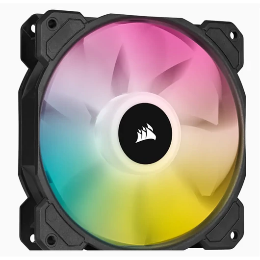 CORSAIR Rendszerhűtő Ventilátor, iCUE SP120 RGB ELITE, 12cm, fekete