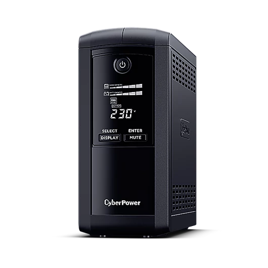 CYBERPOWER UPS VP700ELCD (4x Schuko) 700VA 390W 230V szünetmentes tápegység + USB LINE-INTERAKTÍV