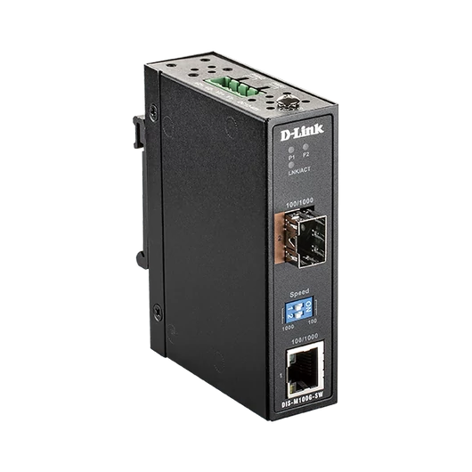 D-LINK Ipari Media Konverter 1x1000Mbps + 1xSFP, DIS-M100G-SW