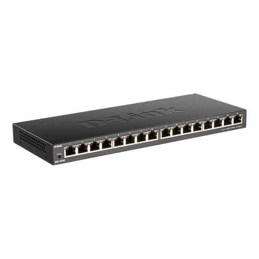 D-LINK Switch 16x1000Mbps Fémházas Asztali, DGS-1016S/E