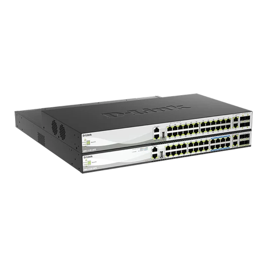 D-LINK Switch 16x2.5Gbps(16xPOE) + 8xG5GBASE-T(POE++) + 4x10G SFP Menedzselhető Rackes, DMS-3130-30PS/E