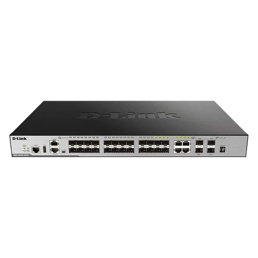 D-LINK Switch 20x1000Mbps + 4xGigabit SFP+ + 4xGigabit SFP kombó Menedzselhető, Rackes, DGS-3630-28SC/SI/E