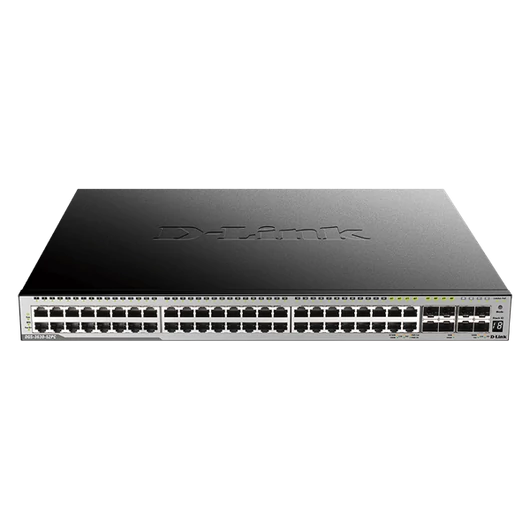 D-LINK Switch 44x1000Mbps + 4xGigabit SFP+ + 4xGigabit SFP kombó Menedzselhető, Rackes, DGS-3630-52TC/SI/E