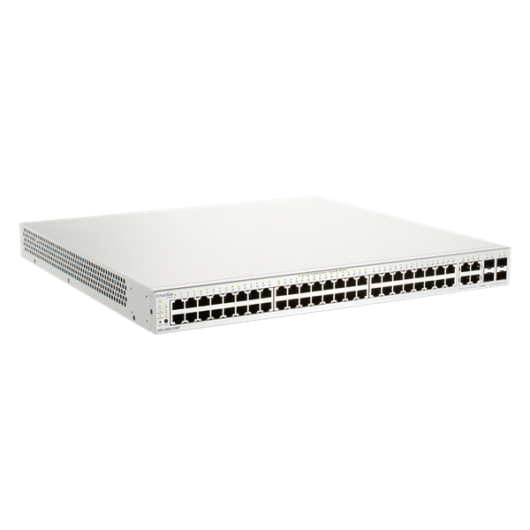 D-LINK Switch 48x1000Mbps + 4xGigabit kombó Fémházas, Menedzselhető, DBS-2000-52