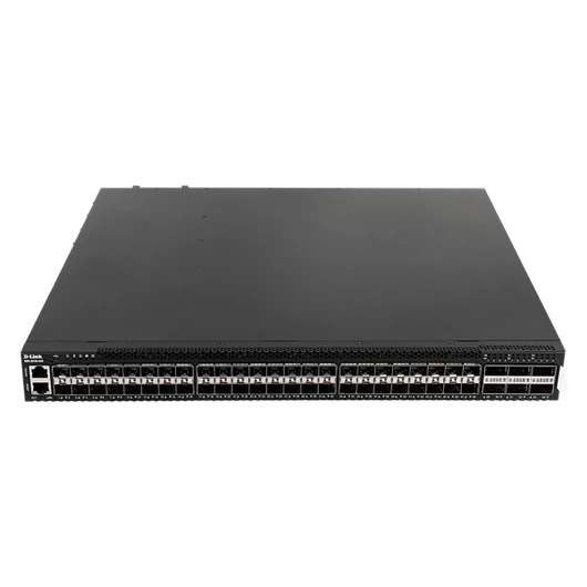 D-LINK Switch 48x10Gpbs SFP/SFP+ + 6x100Gbps QSFP+/QSFP28 + 1xUSB Fémházas, Menedzselhető, Rackes, DXS-3610-54S/SI/E