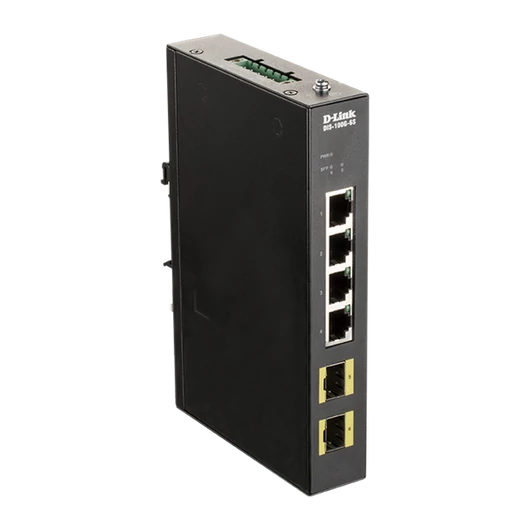 D-LINK Switch Ipari 4x1000Mbps + 2xGigabit SFP, DIS-100G-6S