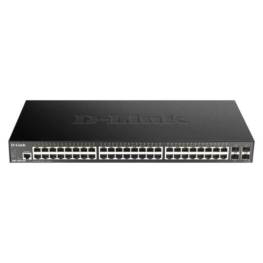 D-LINK Switch 48x1Gbps + 4xGigabit SFP+ Menedzselhető Rackes, DGS-1250-52X/E