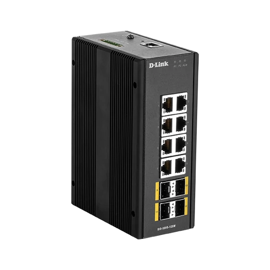 D-LINK Switch Ipari 8x1000Mbps + 4x1000Mbps SFP Menedzselhető Rackes, DIS-300G-12SW
