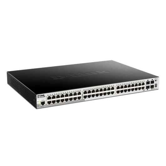 D-LINK Switch 48x1000Mbps (48xPOE) + 4xGigabit SFP+ Menedzselhető Rackes, DGS-1510-52XMP/E