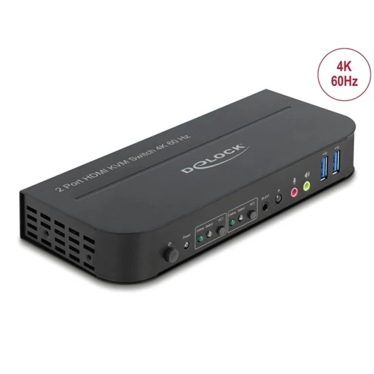 DELOCK KVM Switch HDMI 4K 60Hz with USB 3.0 + Audio