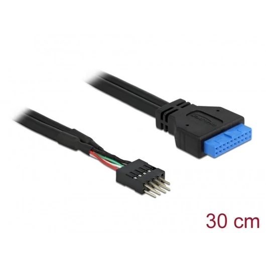 DELOCK kábel USB 3.0 pin header female > USB 2.0 pin header male 30cm