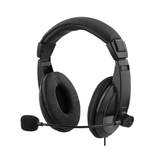 DELTACO USB stereo headset, 40mm drivers, 32 ohm, 20Hz-20kHz, 96dB ± 3dB, Black