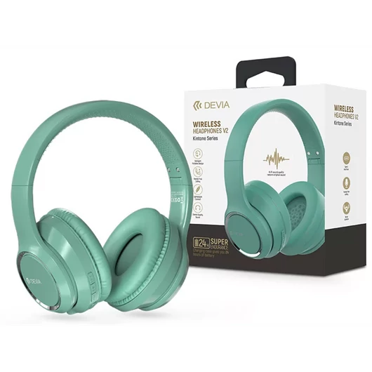 DEVIA ST383557  BLUETOOTH SZTEREÓ FEJHALLGATÓ BEÉPÍTETT MIKROFONNAL-zöld