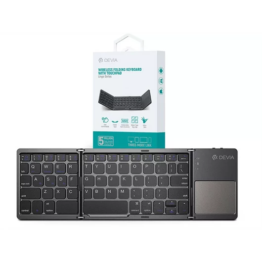DEVIA ST387364 ÖSSZECSUKHATÓ VEZETÉK NÉLKÜLI ANGOL KIOSZTÁSÚ BLUETOOTH BILLENTYŰZET ÉRINTŐPADDAL